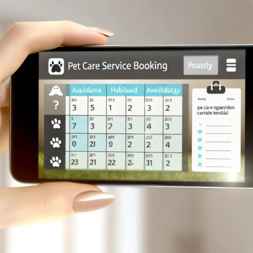 Mobilny podgląd kalendarza z terminami rezerwacji