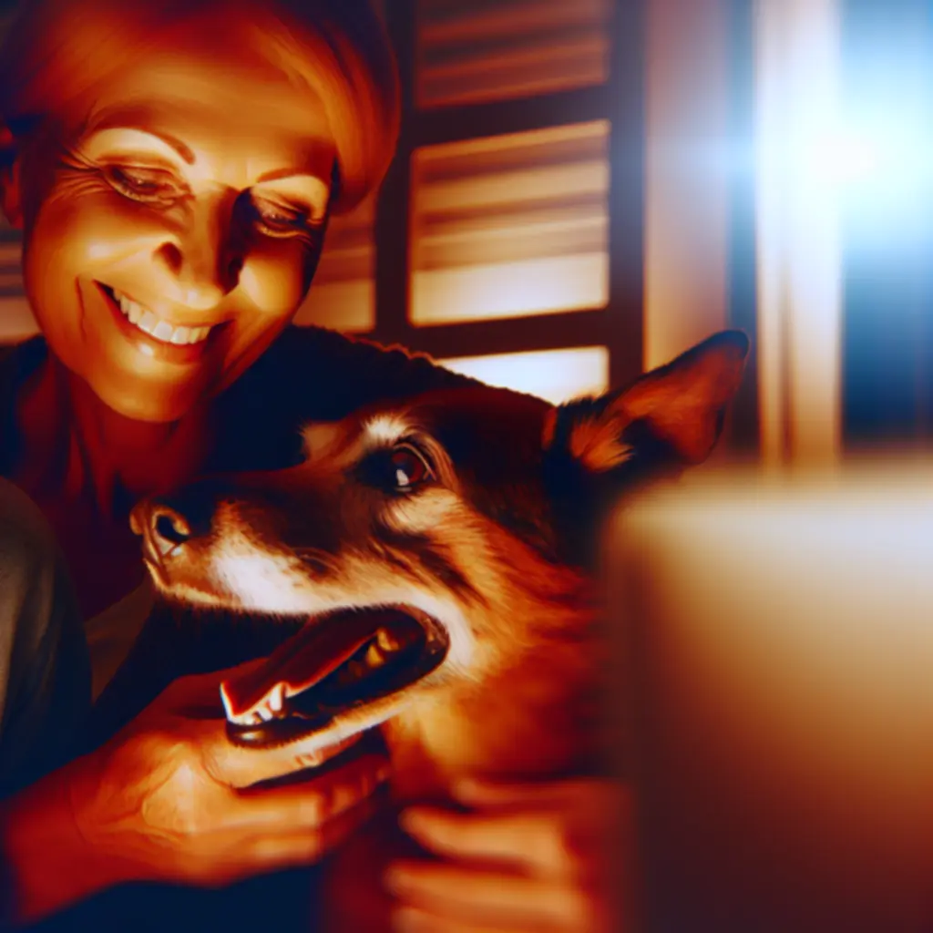 Właściciel przygotowujący pupila do wizyty