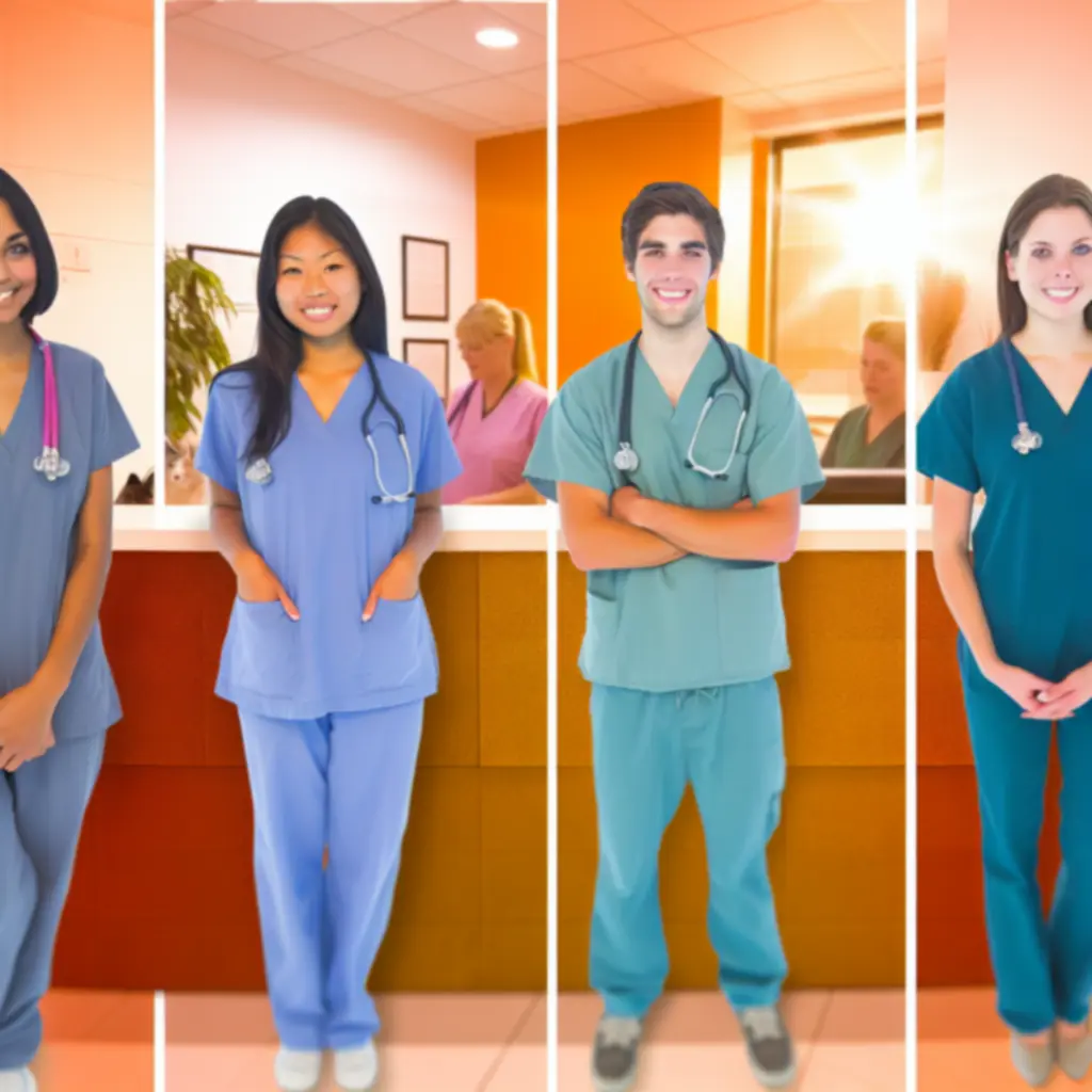 Zespół lekarzy weterynarii w nowoczesnej klinice