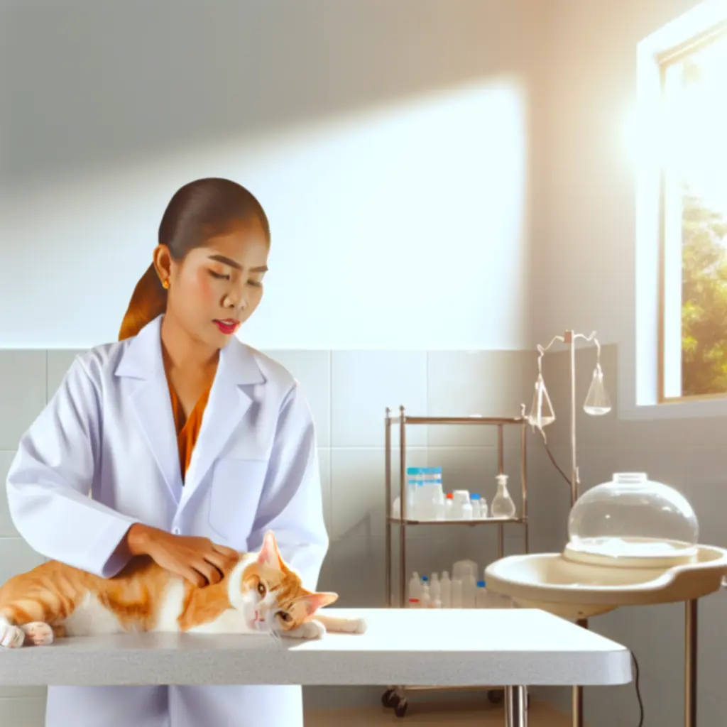 Weterynarz podczas konsultacji z właścicielem i psem